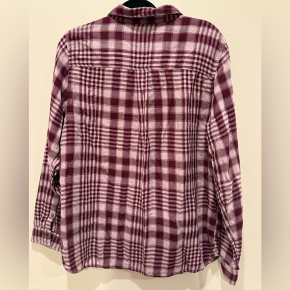 L.L. Bean Maroon and Pink Plaid Shirt - Picture 4 of 4